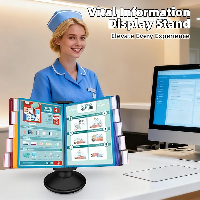 Antner 10-Pocket Desktop Reference & Display System - Image 6
