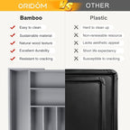 oridom Large Premium Bamboo Silverware Organizer - Image 6