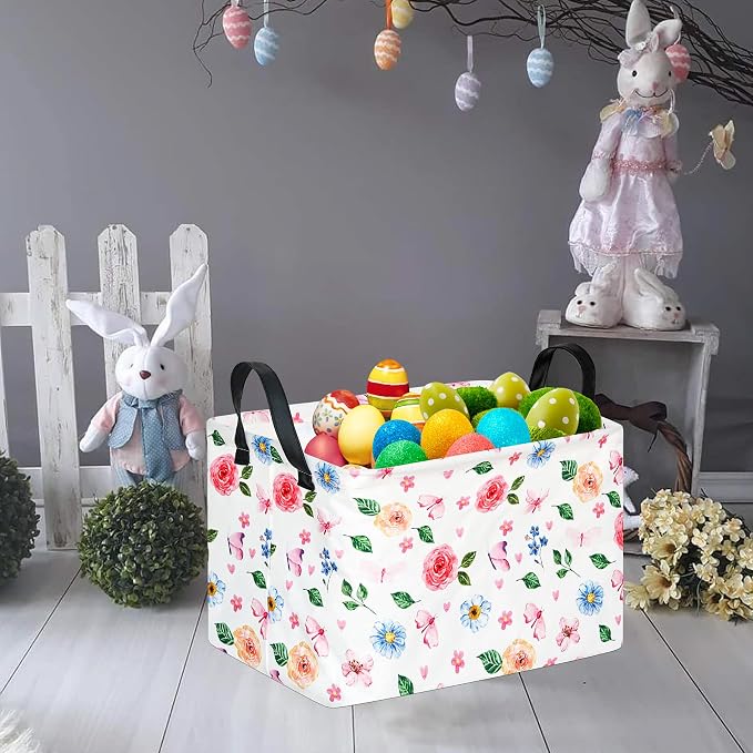 FUULOXE Storage Bin for Shelves Rectangle Closet Baskets Foldable Box - Image 4