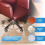 GLSLAND 36" x 46" Tempered Glass Chair Mat Heavy-Duty Floor Protector - Image 5