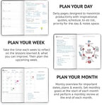 Wyze Planner Undated Daily Planner – 1-Year B5 Productivity Organizer - Image 4
