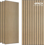 TO-TH Wood-Look Sound Panels, 4 Pack 47.2” x 23.6” Soundproof Wall Panels by TO-TH