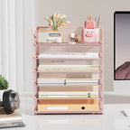 Subekyu 6-Tier Desk Paper Organizer, Desktop File Letter Tray - Image 4