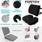 FORTEM Seat Cushion, Office Chair Cushion, Lumbar Support Pillow - Image 7