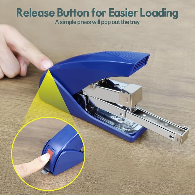 AFMAT Effortless Stapler for Desk, 50 Sheet Capacity, Low Force, Built-in - Image 4