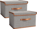 Tuza 2 Pack Storage Bins with Lids, Collapsible Closet Organizer Container by TidySpaceSoftlyStyled