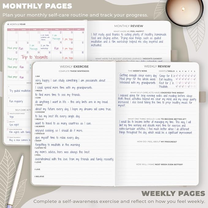 Clever Fox Self-Care Journal – Daily Reflection Notebook – Mental Health & - Image 3