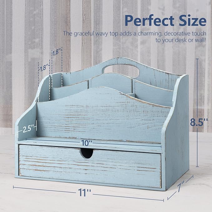 Rebee Vision Pine Wood Mail Organizer - Image 2
