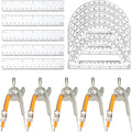 20 Pieces Geometry Math Set Compass by MOTOTO