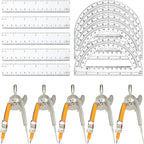 20 Pieces Geometry Math Set Compass by MOTOTO