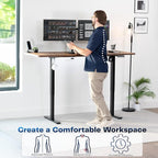 VIVO Electric 71 x 30 in Rustic Standing Desk, Memory Height Adjustment - Image 4