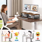 OPNICE Wood Computer Monitor Stand Riser, Desk Organizer - Image 4