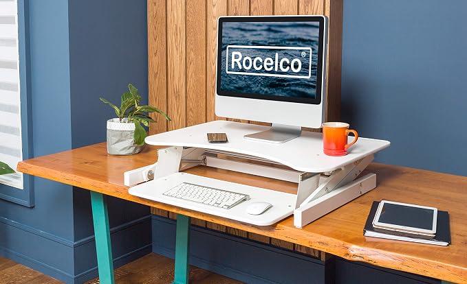 Rocelco 32" Height Adjustable Standing Desk Converter - Image 2