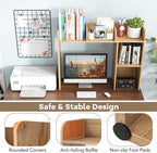 Tangkula Desktop Bookshelf, Countertop Storage Hutch - Image 7