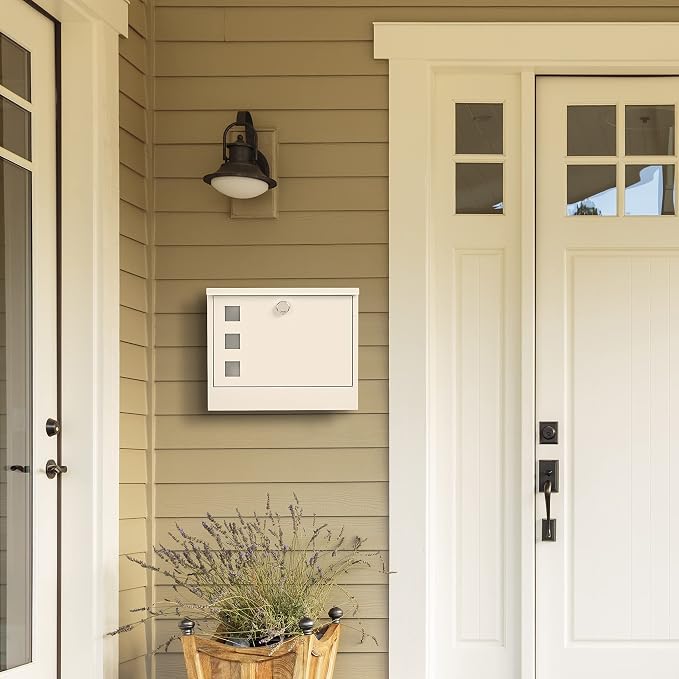 LAND·VOI Locking Mailbox Wall Mounted, Metal Postbox - Image 8