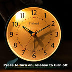 Tinload 4.5" Antique Retro Analog Alarm Clock, Small Silent Bedside Desk Clock - Image 6