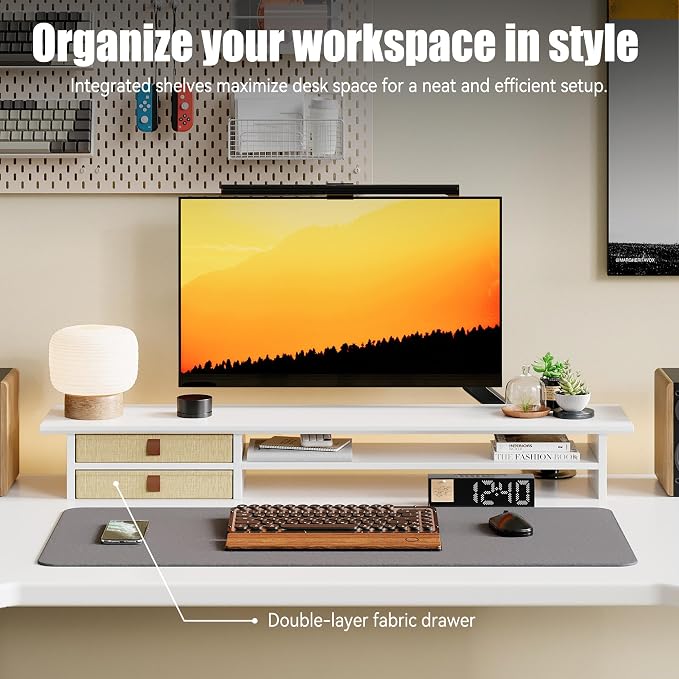 FENSULN Dual‑Tier Monitor Stand Riser - Image 3