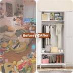 SUPEER Metal Wardrobe Cabinet - Image 5