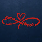 Personalized Valentines Metal Wall Sign, Custom Infinity Heart Love Couple Name - Image 5