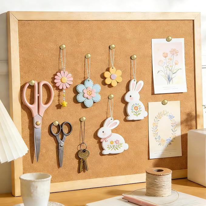 50Pcs Gold Metal Push Pins for Bulletin Board, Flat Thumb Tacks, Heavy Duty - Image 5