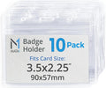 Mata1-USA Plastic Card Holder, Horizontal Badge Holder by Mata1