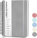 ABERLLS Gray Lined Spiral Journal Notebook by ABERLLS