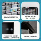 IRIS USA Screw Tool Organizer Small Parts Cabinet, Electronics Hardware Nuts - Image 5
