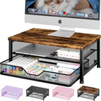 OPNICE Wood Computer Monitor Stand Riser, Desk Organizer by OPNICE