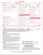 W2 Forms 2025, 6 Part Tax Forms, 25 Employee Kit of Laser Forms Designed - Image 6