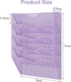EasyPAG 5 Pocket Mesh Wall File Organizer, Hanging Paper Folder Holder - Image 7