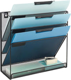 EASEPRES Desk File Organizer Mesh 4-Tier, Hanging Wall Mount Document by EASEPRES