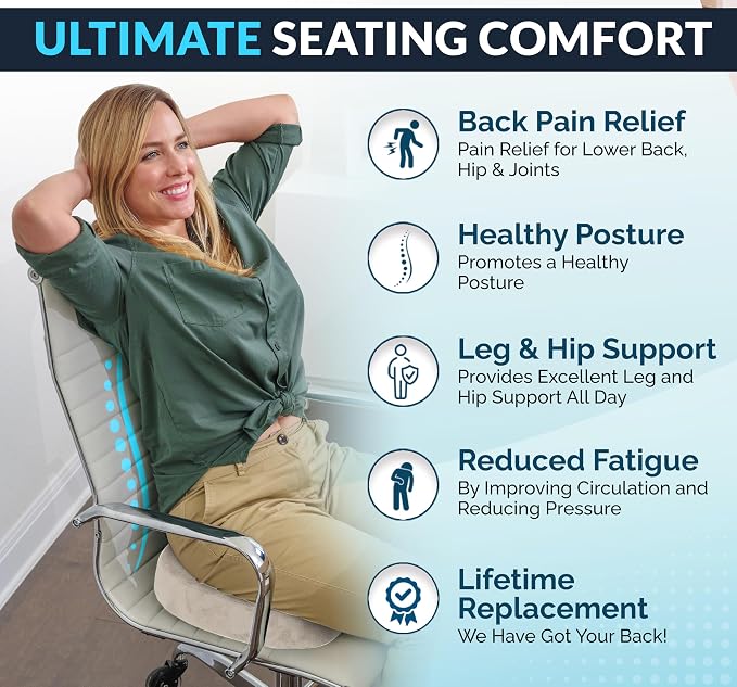 ComfiLife Premium Gel & Memory Foam Seat Cushion – Doctor Recommended Office - Image 4