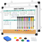 Weekly Calendar Whiteboard and Cork Board Combo by Marsrock