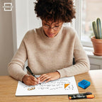 Scribbledo White Board Dry Erase Board 11" x14” Mini Double Sided Personal - Image 4