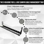 No Drill Under Desk Cable Management Tray - Image 2