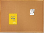 Quartet Cork Board, Bulletin Board, Oak Finish Frame - Image 5