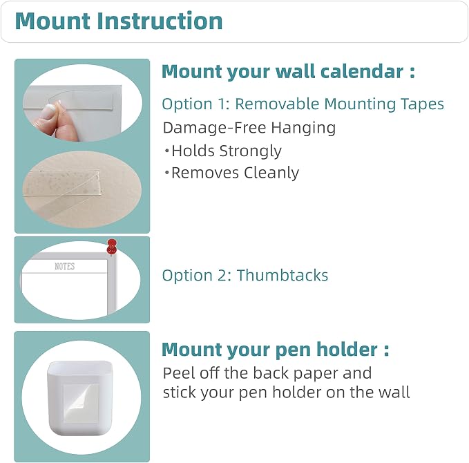 Large Dry Erase Wall Calendar 60" x 38" - Image 6