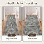 GENIMO 2'6"x10 Runner Rugs for Hallway, Machine Washable Non Slip Vintage Rugs - Image 3