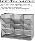 Marbrasse Mesh Desk Organizer, Desktop Stationary Organizer, Storage Rack - Image 3