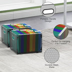 samstar 2 Pack Hanging File Organizer, Mesh File Folder Box Filing Box File - Image 4