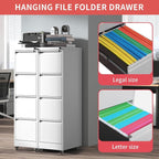 IKIMI 4 Drawer Locking File Cabinet - Image 4