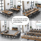Foldable Conference Table, Modern Mobile Meeting Table - Image 9