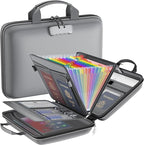 Fireproof File Organizer with Lock, Hard-Shell Case Fireproof Document Box with by Tamfile