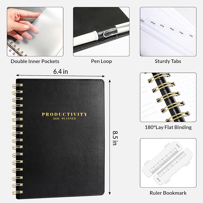 SUNEE 2026 Planner 5.9" x 8.3" – Dated Productivity Planner - Image 5