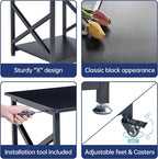 Fannova 2 Tier Large Printer Stand, 23.6 x 23.6 x 22.6 Inches Square Printer - Image 7