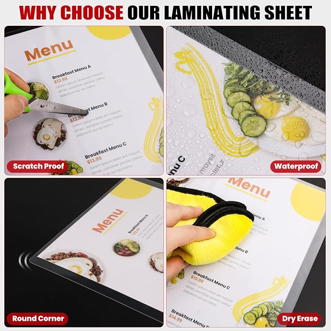 CAREGY 300 Pack Laminating Sheets, Holds 8.5 x 11 Inch Sheets, 5 Mil Thermal - Image 7
