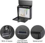 xydled Mail Boxes with Key Lock, Locking Mailbox Wall Mounted, Security Mailbox - Image 3