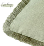 Foindtower Set of 2 Decorative Linen Fringe Throw Pillow Covers Cozy Boho - Image 3