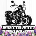 Custom Motorcycle Metal Sign Personalized Biker Name Sign Motorcycle Wall Art by HengMeiZiK