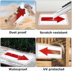 Red Arrow Sign Aluminum 10 x 5 Inch Heavy Duty Metal Waterproof Reflective - Image 3
